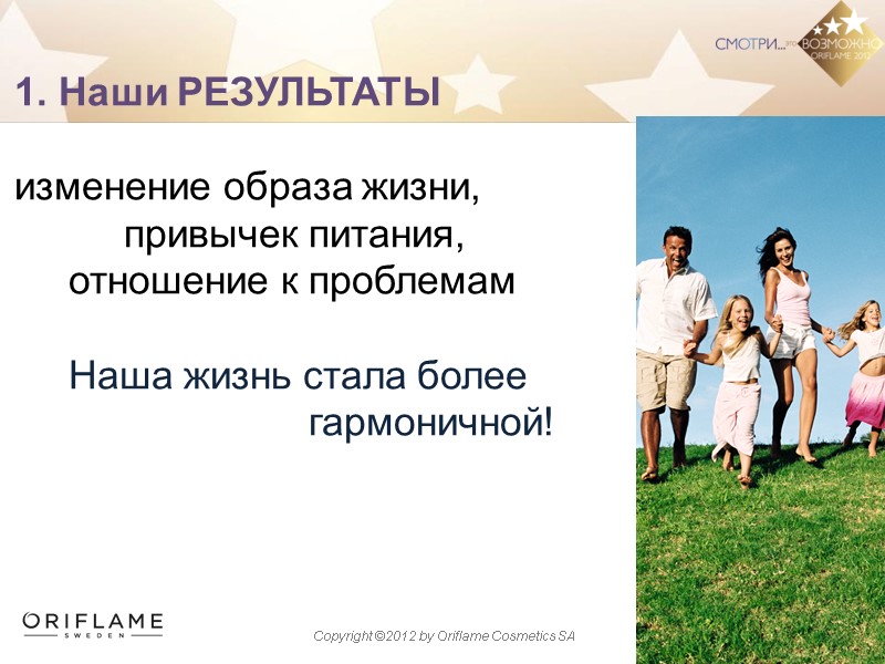 Наши РЕЗУЛЬТАТЫ  изменение образа жизни,        